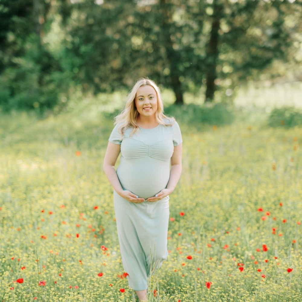 Pinkblush Light Blue Maternity Maxi Dress - Picture 4 of 4